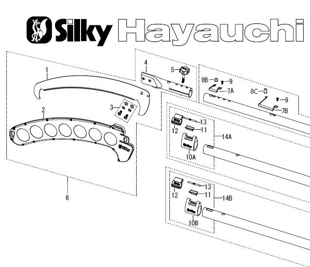 Hayauchi Extension Pole Saw Parts