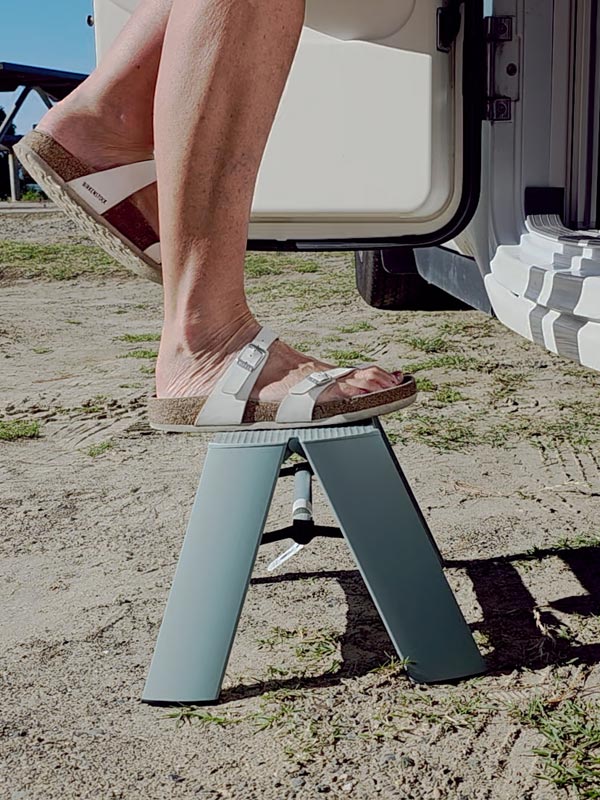 Perfect step stool for campervan