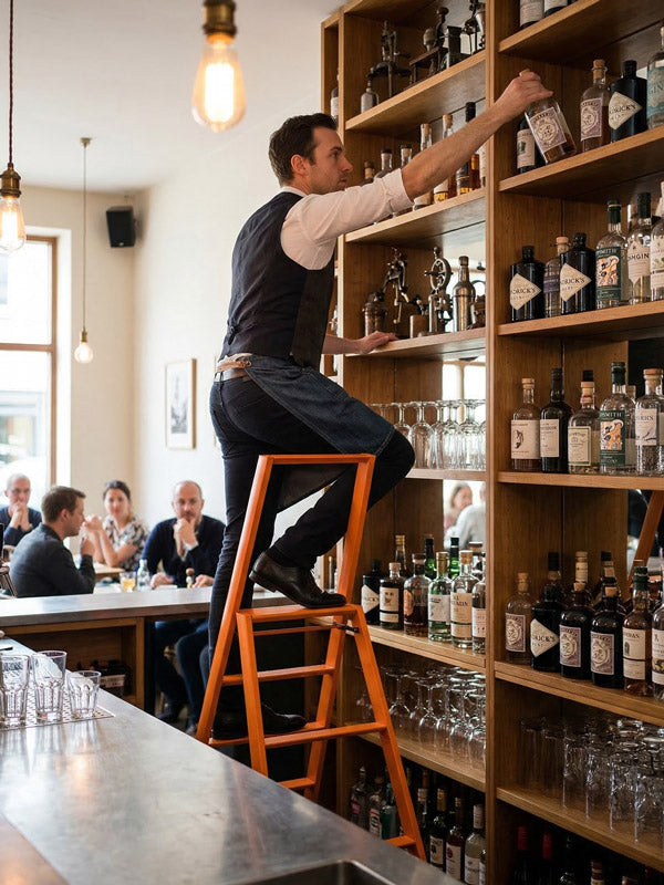 Lucano step stool to reach high shelves