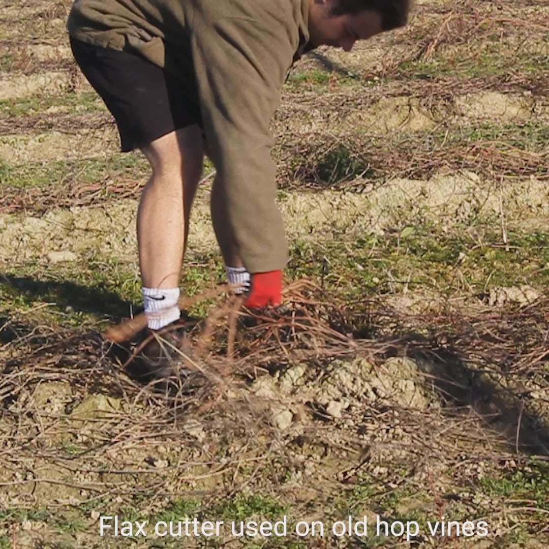 Flax cutter used on hops