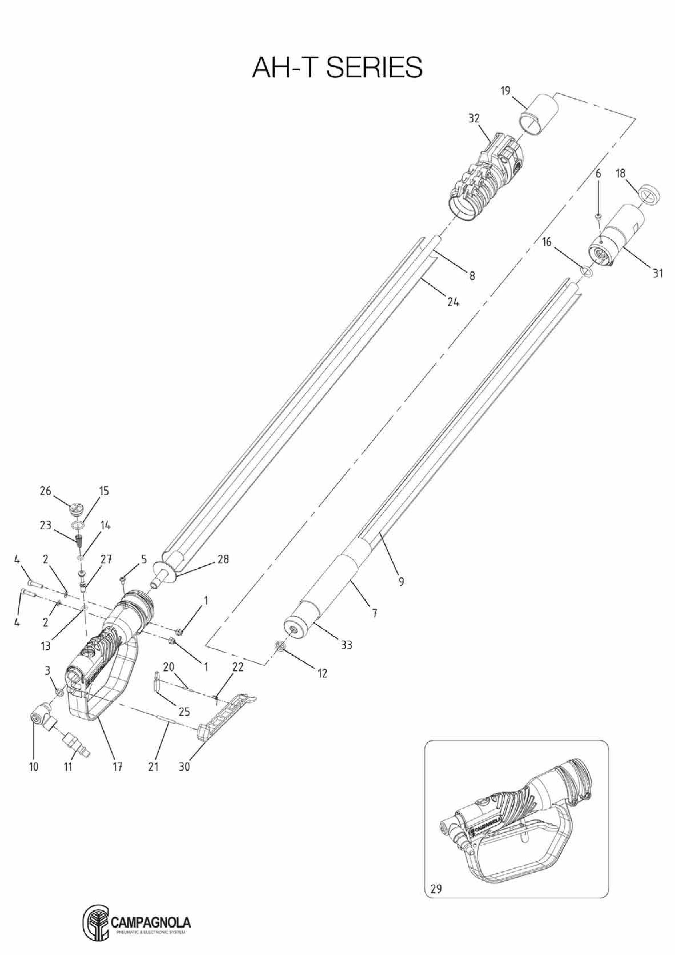 SPARE PARTS - Telescopic Poles (Pneumatic Pruners)